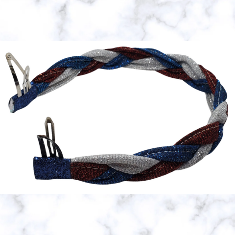 Glitter Red-White-Blue Headband