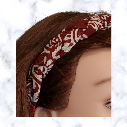 Paisley Burgundy Headband