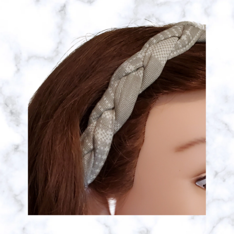 Plaid Grey Headband