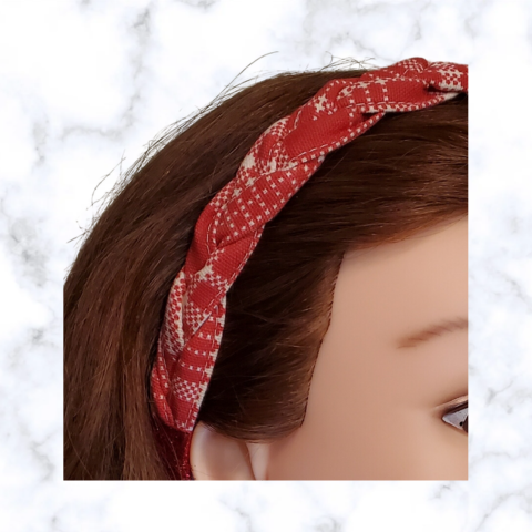 Plaid Red Headband